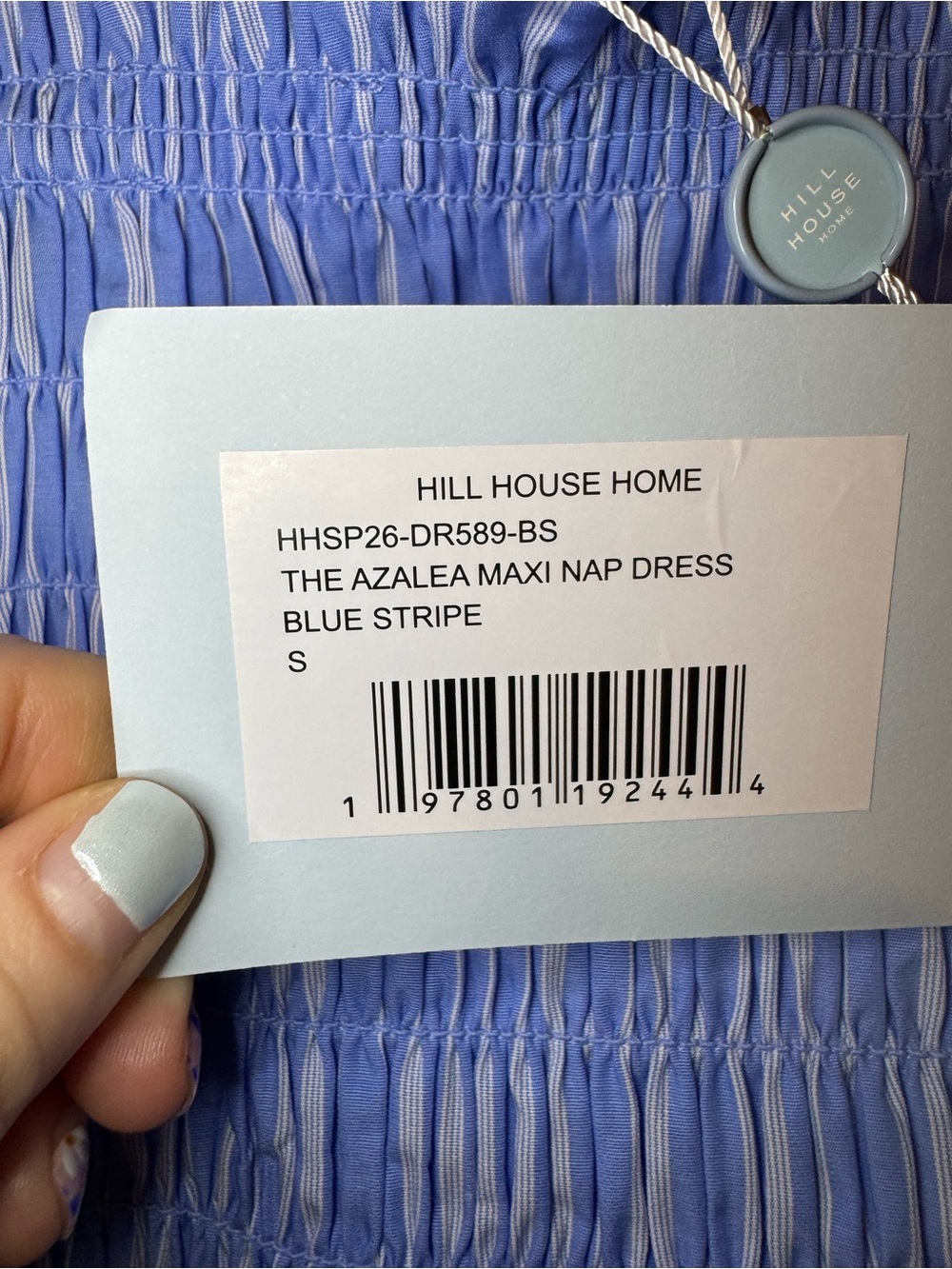 NWT Hill House Azalea nap dress in blue stripe - Picture 10 of 10